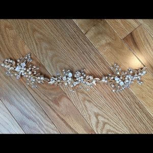 Boho chic gold leaf vine wedding dress belt